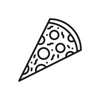 redigerbar ikon av pizza skiva, vektor illustration isolerat på vit bakgrund. använder sig av för presentation, hemsida eller mobil app