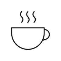 editierbar Symbol von Tasse ein Kaffee, Vektor Illustration isoliert auf Weiß Hintergrund. mit zum Präsentation, Webseite oder Handy, Mobiltelefon App