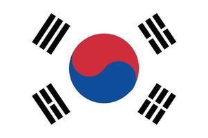 söder korea nationell officiell flagga symbol, baner vektor illustration.
