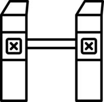 Fahrkarte prüfen Maschine Vektor Symbol