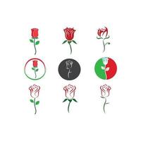 Rose Blume Logo Vektor Vorlage