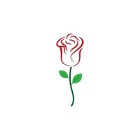 Rose Blume Logo Vektor Vorlage