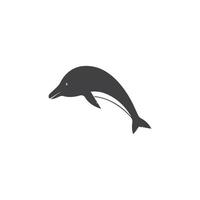 delfin logotyp ikon vektor