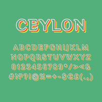 Ceylon Vintage 3d Vektor Alphabet Set