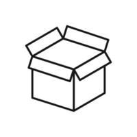 redigerbar ikon av paket låda, vektor illustration isolerat på vit bakgrund. använder sig av för presentation, hemsida eller mobil app