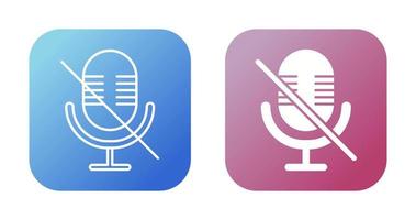 Vektorsymbol für die Stummschaltung des Mikrofons vektor