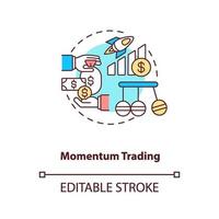 Momentum Trading Konzept Symbol vektor