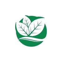 grünes Blatt Ökologie Natur Element Vektor-Symbol von Go Green vektor