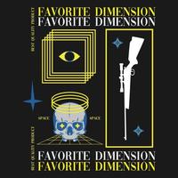 design favorit dimensionera för t skjorta vektor