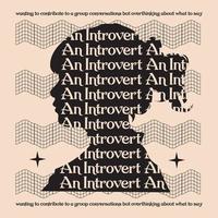 ein introvertiert Mensch vektor