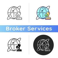 Benutzerdefiniertes Broker-Symbol vektor