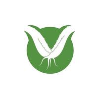 Aloevera-Logo-Symbol-Vektor-Illustration-Design vektor