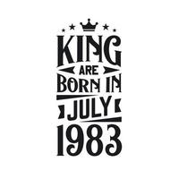 kung är född i juli 1983. född i juli 1983 retro årgång födelsedag vektor