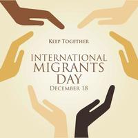 International Migrant Tag Hintergrund. Konzept zum eben Illustration Vektor Konzept Hintergrund zum Netz Design