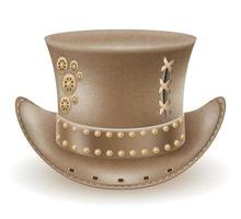 retro steampunk stil hatt vektor illustration isolerat på vit bakgrund