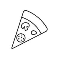 pizza ikon vektor. pizzeria illustration tecken. snabb mat symbol. mat logotyp. vektor