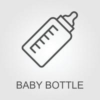 Fütterung Flasche Symbol, Baby Symbol, Milch Flasche Symbol eps10 vektor