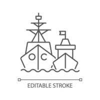 lineares Symbol der Marineflotte vektor