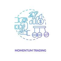 Momentum Trading Konzept Symbol vektor
