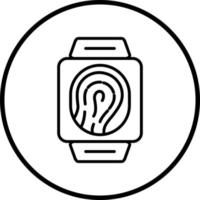 biometrisch Clever Uhr Vektor Symbol Stil