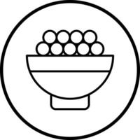 Essen Schüssel Vektor Symbol Stil