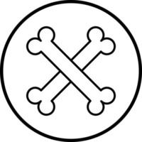 gekreuzte Knochen Vektor Symbol Stil