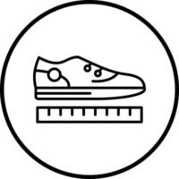 Schuh Größe Vektor Symbol Stil