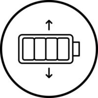 groß Batterie Vektor Symbol Stil