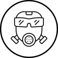 Gas Maske Vektor Symbol Stil