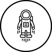 Astronaut fliegend Vektor Symbol Stil