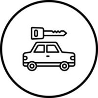 Auto Schlüssel Vektor Symbol Stil