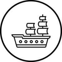 Pirat Schiff Vektor Symbol Stil