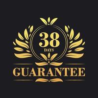 38 Tage Garantie Logo Vektor, 38 Tage Garantie Zeichen Symbol vektor