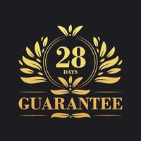 28 Tage Garantie Logo Vektor, 28 Tage Garantie Zeichen Symbol vektor