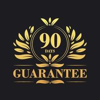 90 dagar garanti logotyp vektor, 90 dagar garanti tecken symbol vektor
