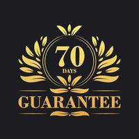 70 dagar garanti logotyp vektor, 70 dagar garanti tecken symbol vektor