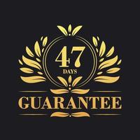 47 Tage Garantie Logo Vektor, 47 Tage Garantie Zeichen Symbol vektor