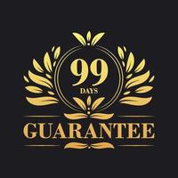 99 Tage Garantie Logo Vektor, 99 Tage Garantie Zeichen Symbol vektor