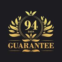 94 Tage Garantie Logo Vektor, 94 Tage Garantie Zeichen Symbol vektor