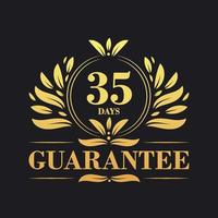 35 Tage Garantie Logo Vektor, 35 Tage Garantie Zeichen Symbol vektor