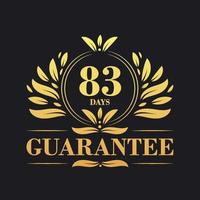 83 Tage Garantie Logo Vektor, 83 Tage Garantie Zeichen Symbol vektor