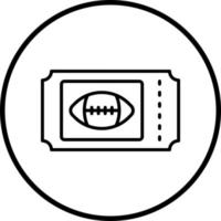 Rugby Fahrkarte Vektor Symbol Stil