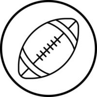 Rugby Ball Vektor Symbol Stil