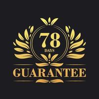 78 Tage Garantie Logo Vektor, 78 Tage Garantie Zeichen Symbol vektor