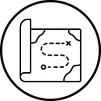 Schatz Karte Vektor Symbol Stil