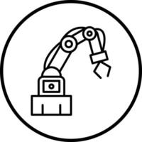 industriell Roboter Vektor Symbol Stil