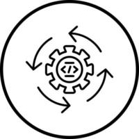 kontinuierlich Integration Vektor Symbol Stil