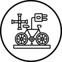 elektrisch Fahrrad Nabe Vektor Symbol Stil