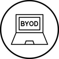 byod Tour Vektor Symbol Stil