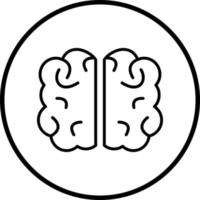 mänsklig hjärna vektor ikon stil
